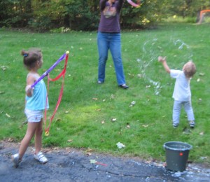 Making giant bubbles!